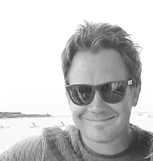 Black and white photo of Matthew Sutton